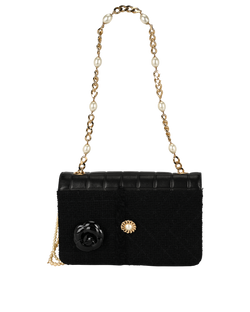 Vintage Bijoux Chocolate Bar Flap, Tweed/ Leather, Black, 7024500 (2002-3)